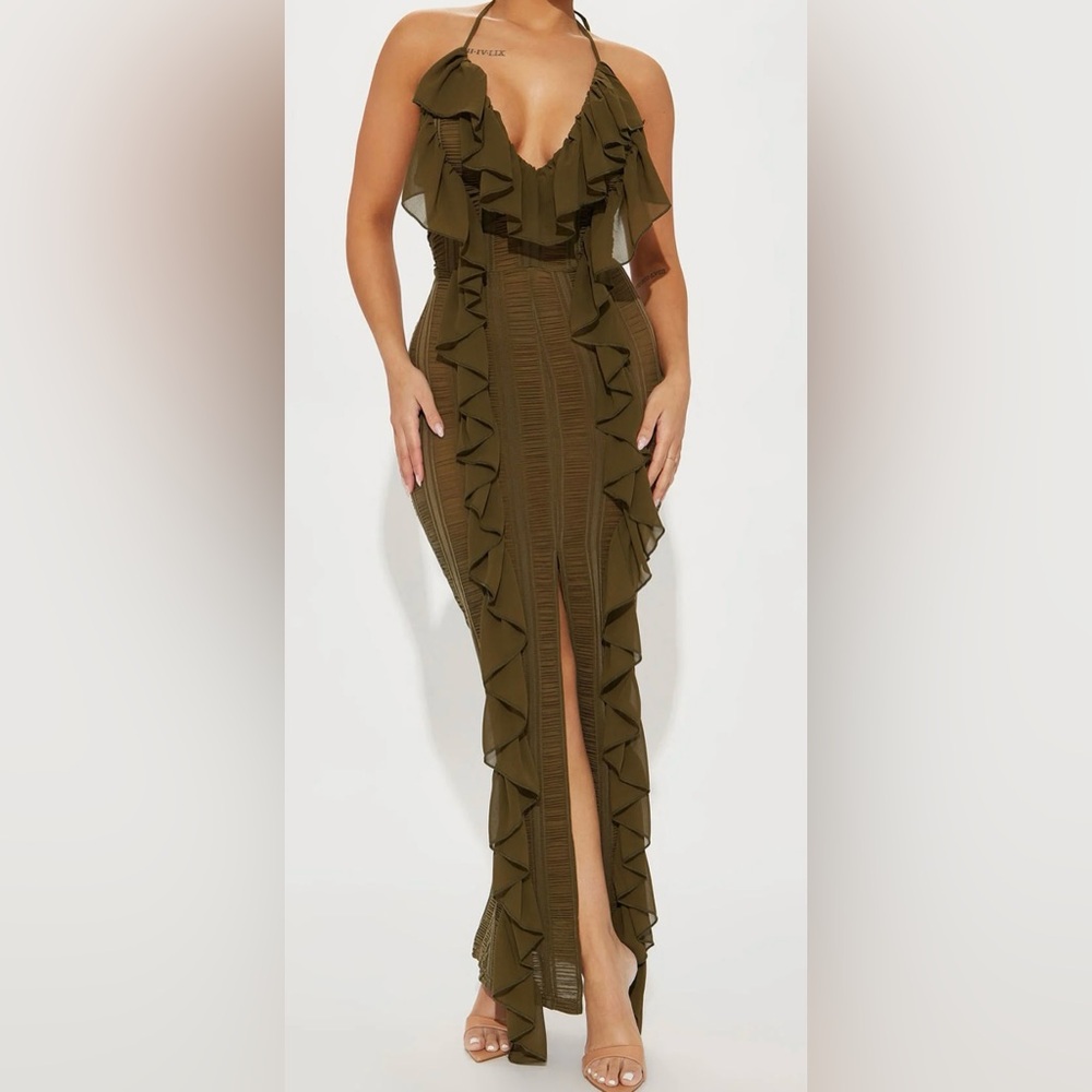Ruffle maxi dress